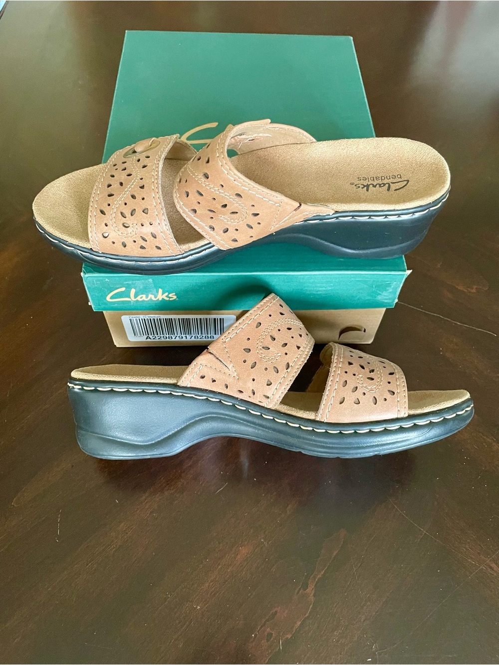 Clarks Lexi Laurel Brown Leather Sandals - Women’s Size 10 - NEW - Picture 9 of 16